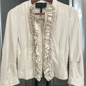 Wilfred Cream Ruffle Blazer